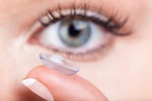 contact lens being held in front of eye, contact lens prescription Springfield MA, contact lens prescription Western MA